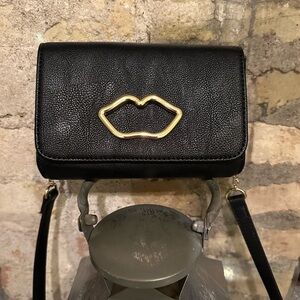 Betsey Johnson Lip Cut Out Crossbody